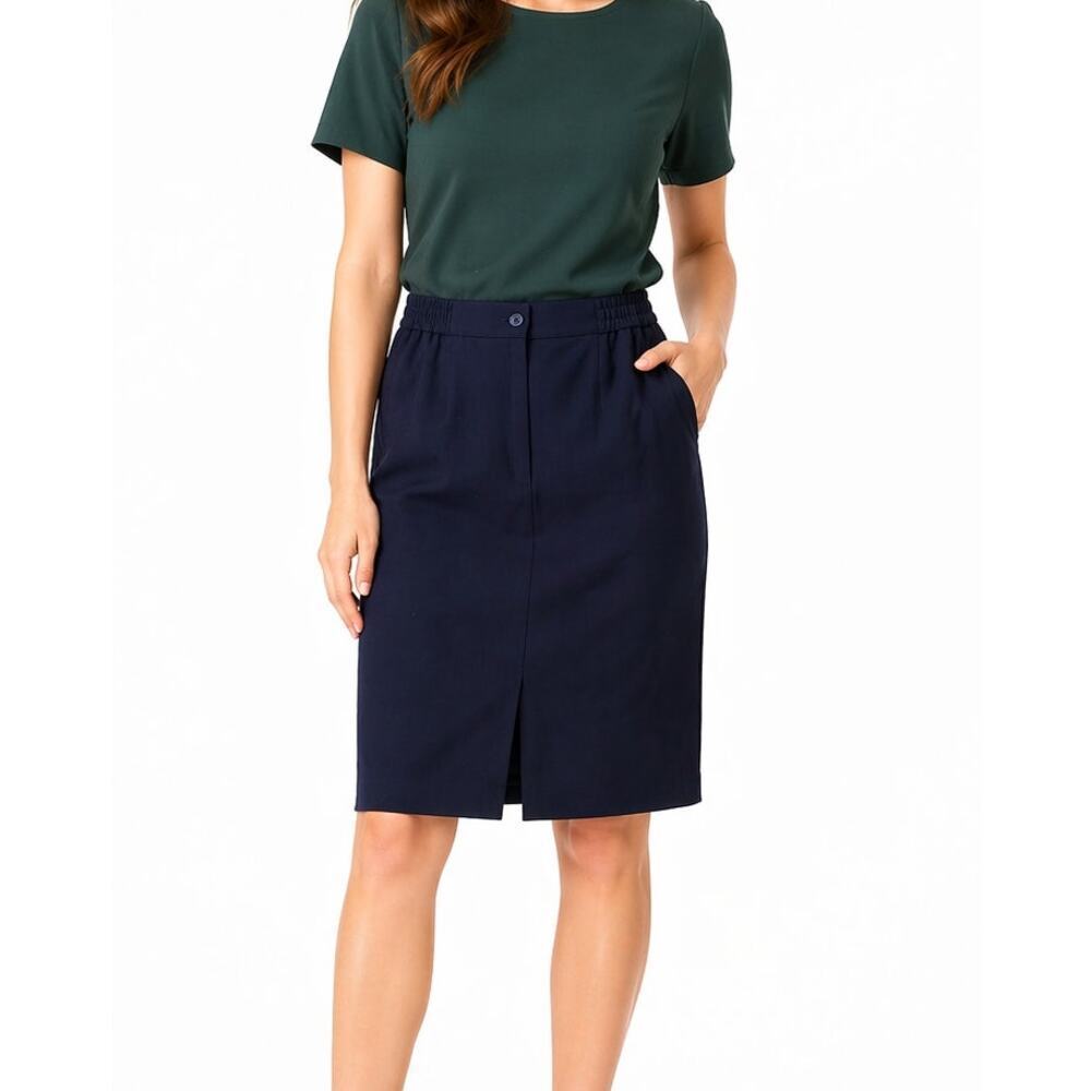 NWT Sag Harbor Navy Blue Pencil Skirt